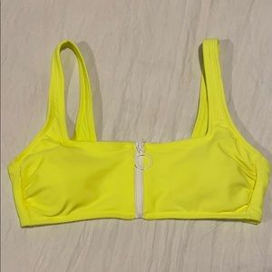 Neon Yellow Bikini Top